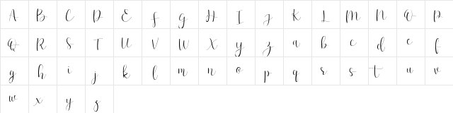 Effort Regular  glyph index