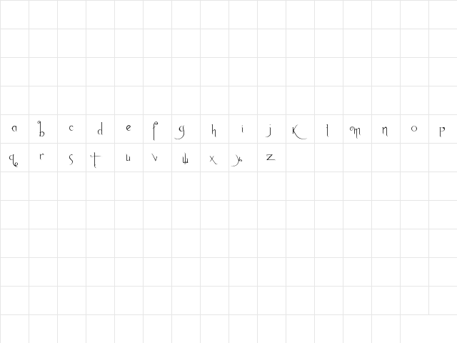 Anywhere But Home Regular  glyph index