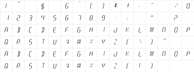 Abacus Regular  glyph index