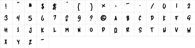 WASH YOUR HANDS Regular  glyph index