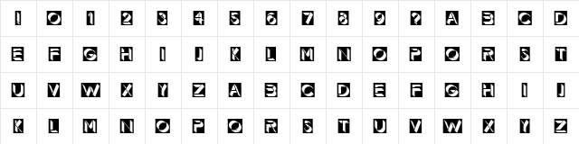 Demode Negative  glyph index