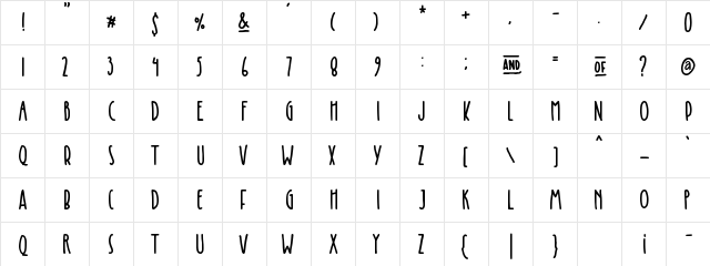 Kinglet Cute Regular  glyph index