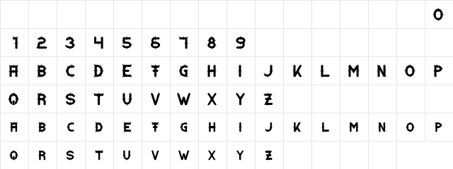 Point Blanc Regular  glyph index