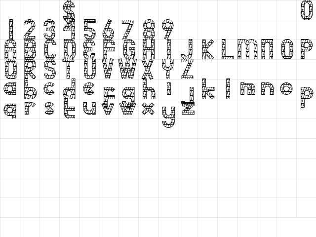 adidog nett DEMO Regular  glyph index