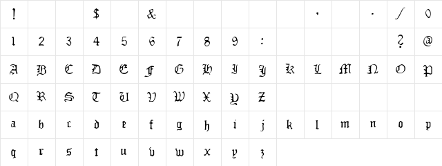 Manushiya Regular  glyph index