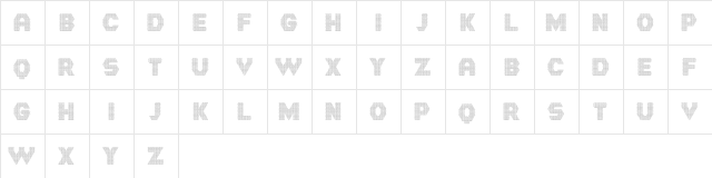 Hornettio Regular  glyph index