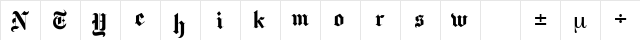 NewYorkTimes Regular  glyph index