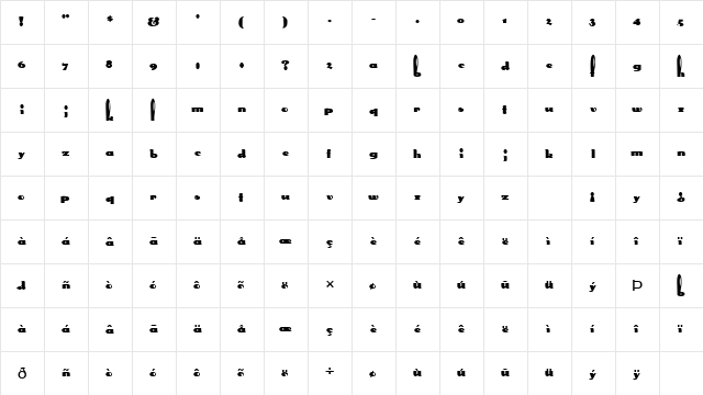 FZ UNIQUE 41 Normal  glyph index