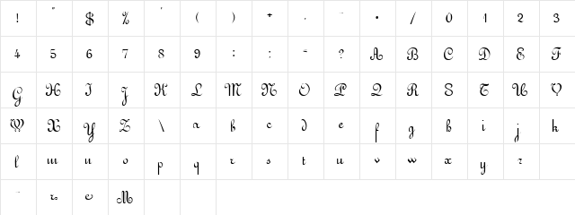 Annulment 1 Regular  glyph index