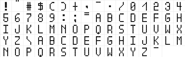 Cross led tfb bold Regular  glyph index