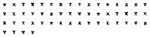 Falter Regular  glyph index