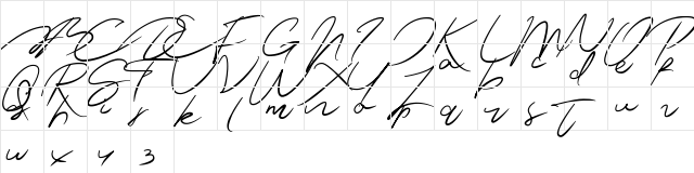 Antigna Signature Free Regular  glyph index