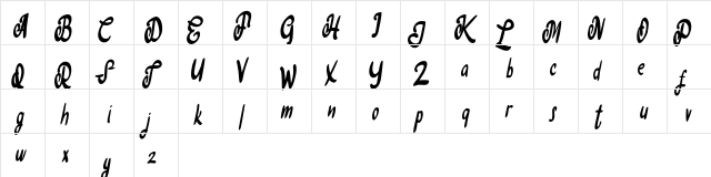 Callgios FREE Regular  glyph index