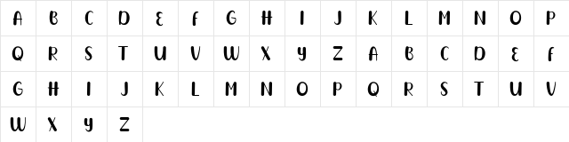 Kellang Rika FREE Regular  glyph index