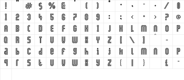 Ciudad De Mexico Regular  glyph index