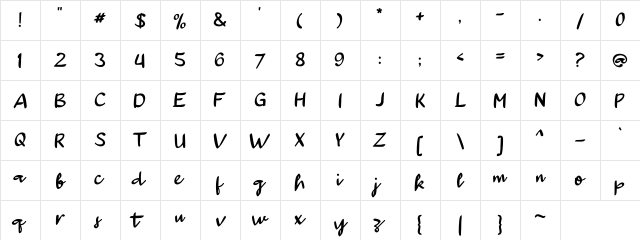 aAutoyesClosely Regular  glyph index