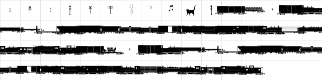 FreightIBM Regular  glyph index