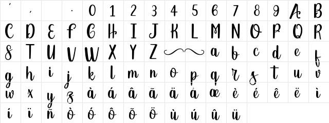 BTX-the-knights-squire Regular  glyph index