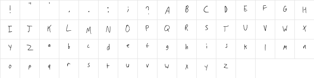 Alexross Regular  glyph index