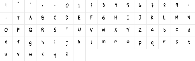 Eleanore Stohner Regular  glyph index