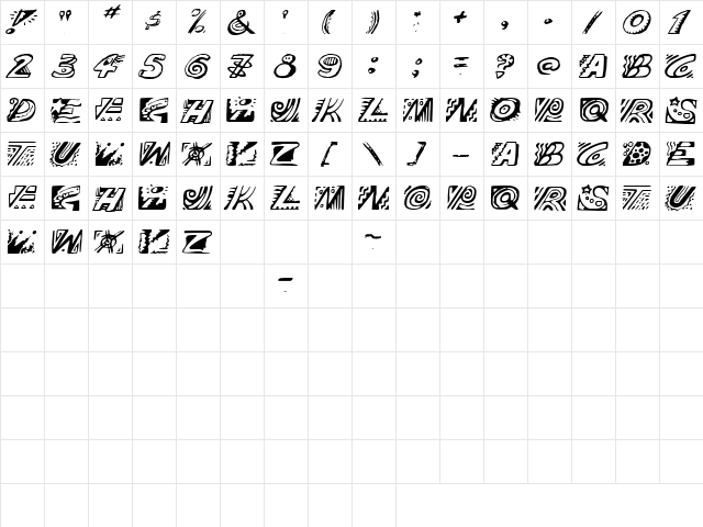 Maya Regular  glyph index