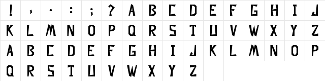 Jimmy Regular  glyph index