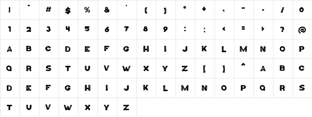 Number9 Regular  glyph index