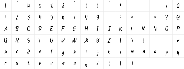 SECRET NUMBER Regular  glyph index