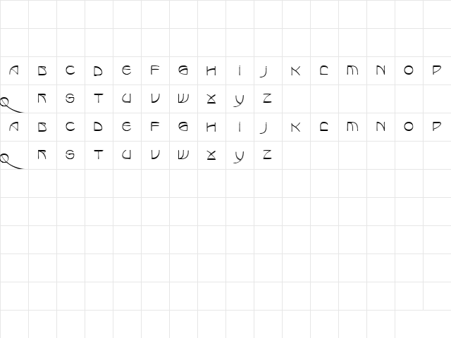 GE Croatia Caps Regular  glyph index