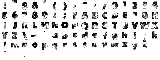 Are You Hung Up Regular  glyph index
