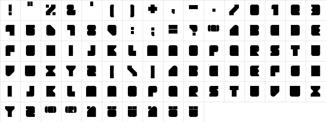 GEIST RND Regular  glyph index