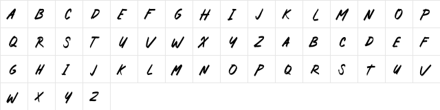 Grunges Free Regular  glyph index