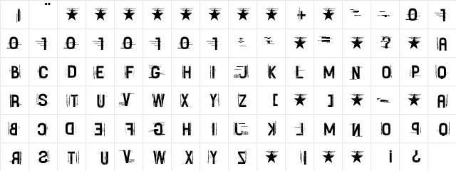 Fayettenam Regular  glyph index