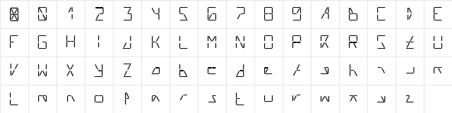 AI liftled Regular  glyph index