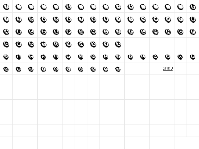 COM (sRB) Regular  glyph index