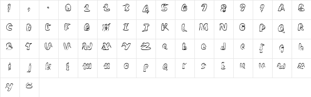 Beakers Regular  glyph index