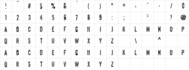 Studio Regular  glyph index