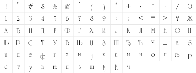 CYUniversityR Regular  glyph index
