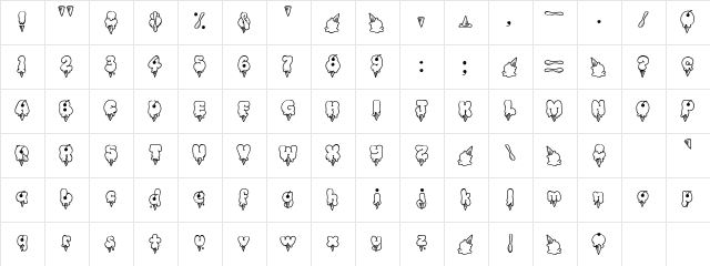 CK Ice Cream Cone Regular  glyph index