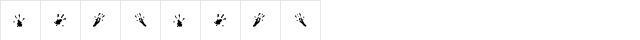 Rat Paws Regular  glyph index
