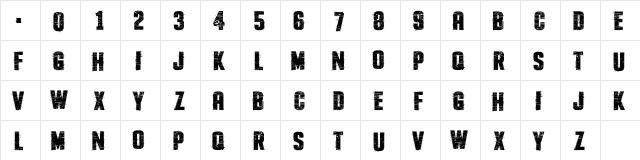 The Flast Demo Regular  glyph index