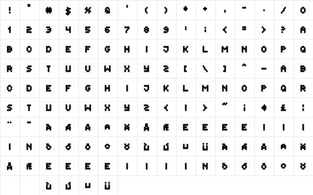 Flytningar Svulstiga Regular  glyph index