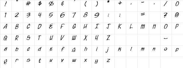 Pappas Tie Regular  glyph index
