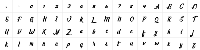 Claiborne Regular  glyph index