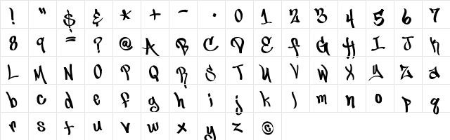 Go Vandal Regular  glyph index