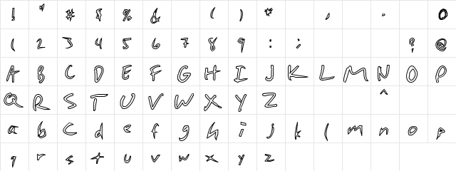 Cheap Pizza Regular  glyph index