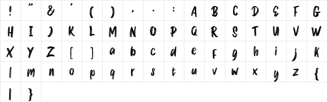Raw Entry Regular  glyph index