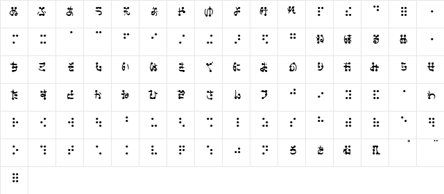 enen hira  glyph index