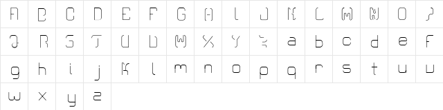 CR21MODERN Regular  glyph index