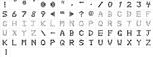 Chlorix Regular  glyph index